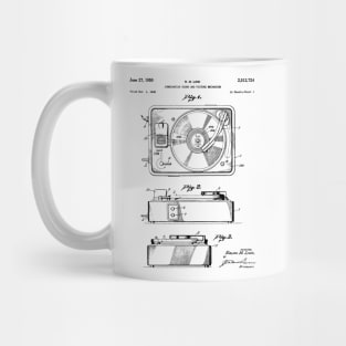 Record Player Patent - Vinyl Fan Music Lover Art - White Mug